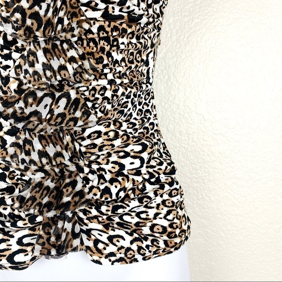 Profile By Gottex Animal Print Tankini Top Size 8 - Picture 3 of 8